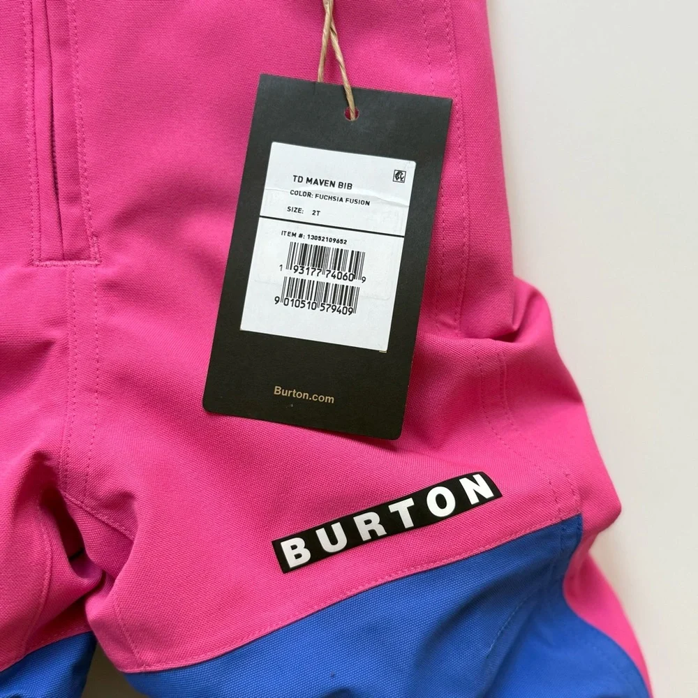 Burton Girls Toddlers' Burton Maven 2L Bib Pants, Fuchsia Fusion - Size 2T